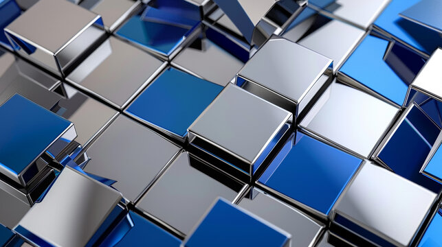 Elegant rose gold and soft grey geometric shapes on a brochure for wedding planners,