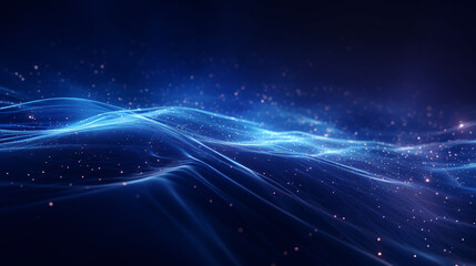 Future technology big data 3D background. Network data particles concept illustration