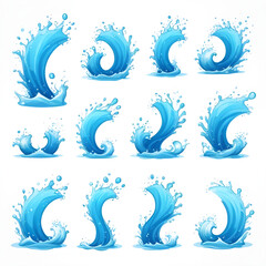 PNG set of water drops
