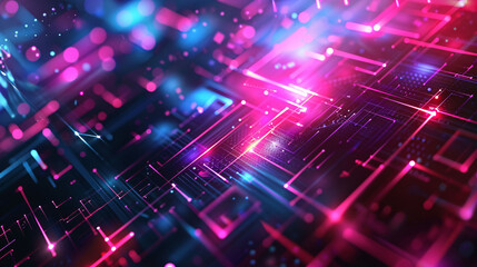 Obraz premium Streamline speed light blue purple special effect background, communication technology concept creative background