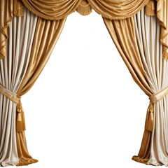PNG golden curtain isolated 