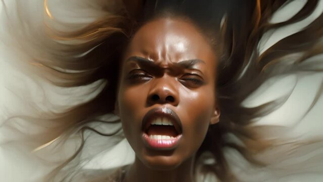 Portrait of an angry woman 