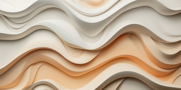 Backgraund of a wood carved relief of an abstract parametric organic geometric pattern with large undulating shapes. In style of organic textures.