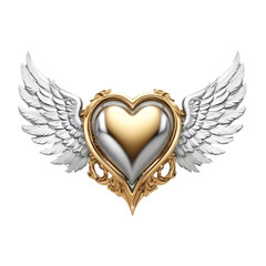 PNG heart with wings