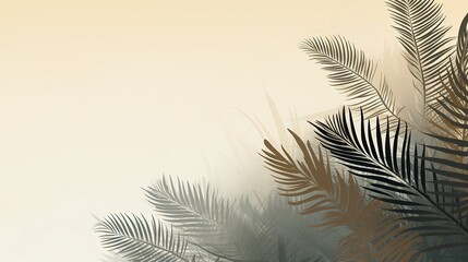 palm leaves with a gradient background. Perfect for nature-themed decor, backgrounds, or botanical projects.