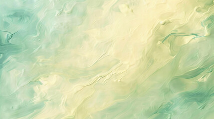 Abstract canvas background with sage green and soft yellow smears, pastel oil painting,