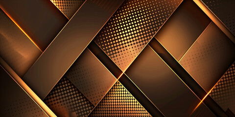 Intricate pattern featuring gold dots and lines creating a modern technological aesthetic