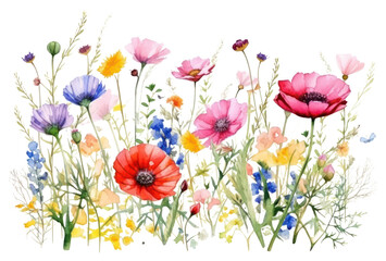 PNG Flower wildflower plant white background. AI generated Image by rawpixel.