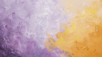 Lilac and golden yellow smears in a surreal abstract oil painting, evoking a dreamlike feel,