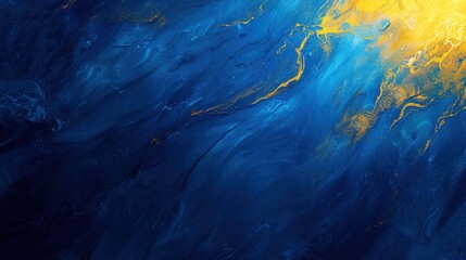 Abstract Lighting Effects: Dreamy and Mysterious Atmosphere with Light Blue and Yellow Tones