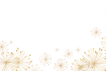 PNG  Gold fireworks outdoors night illuminated.