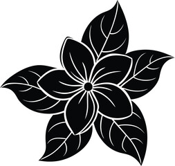 Jasmine silhouette vector illustration design
