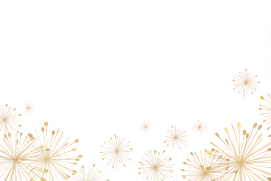 PNG  Gold fireworks outdoors night illuminated.