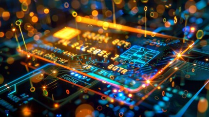 A card with a blue logo and the words "Mastercard" on it