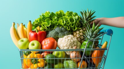 The Shopping Cart Full of Produce