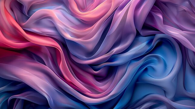 Highresolution image of an abstract elegant scarf with flowing design and vivid colors, perfect for winter fashion marketing.