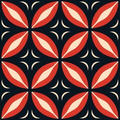 Colorful seamless pattern with abstract floral shapes in vibrant shades of blue, yellow, orange, and red on a white background, ideal for textiles, wallpapers, tile

Abstract floral pattern