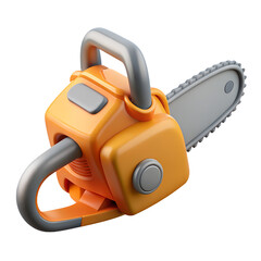 Naklejka premium chainsaw isolated on white background