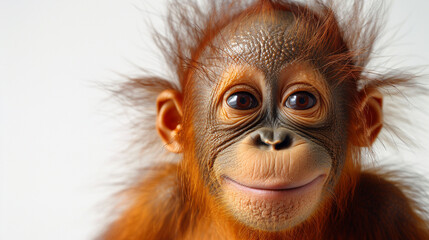 Fototapeta premium Close Up of Monkey With Long Hair