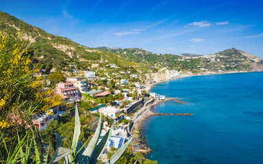 Le Fumarole beach near Sant'Angelo on Ischia island, Italy