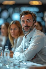 Obraz premium Healthcare consultancy team reviewing new policy