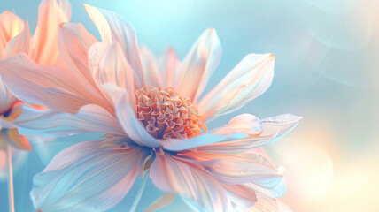Dreamy Pastel Flower with Blurred Edges
