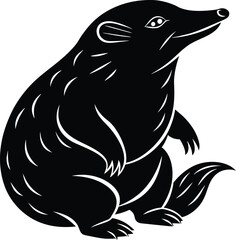 Fototapeta premium Mole silhouette vector illustration design 