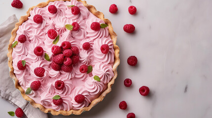 Welttag der Himbeer Sahne Torte am 01. August Generative AI