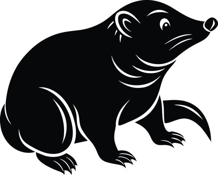 recommend clip art: Mole silhouette vector illustration design
                    