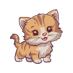 cute cat cartoon illustration for art design
