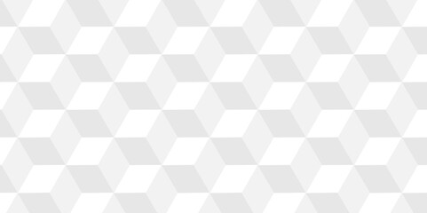 Obraz premium Vector Minimal cubes geometric tile and mosaic wall grid backdrop hexagon technology wallpaper background. white and gray block cube structure backdrop grid triangle texture vintage design.