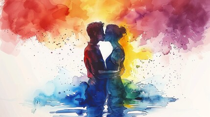 pride month kiss background