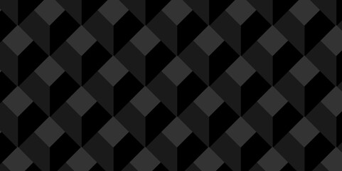 Vector Minimal cubes geometric tile and mosaic wall grid backdrop hexagon technology wallpaper background. black and gray block cube structure backdrop grid triangle texture vintage design.