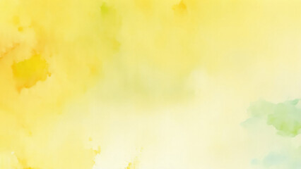 Colorful Yellow green yellow beige and orange watercolor background of abstract with paint blotches and soft blurred texture