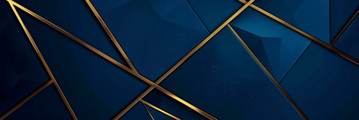 Elegant gold and dark blue theme exquisite dark blue background with gold lettering and geometric patterns