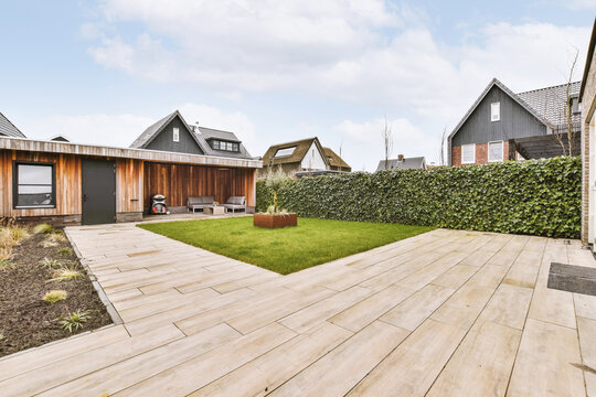 Neat patio with sitting area in Cleyne Raboesdreef