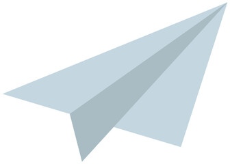 Origami paper plane flat icon isolated on white background.