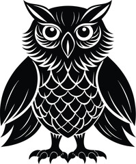 Owl Silhouette Vector Graphic Design