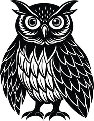 Owl Silhouette Vector Graphic Design