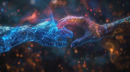 The harmony of a handshake, two souls finding resonance in a moment of connection. 