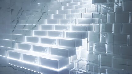 abstract white cubes