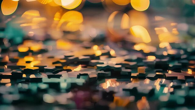 The pieces fit together perfectly forming a mysterious message that only the most skilled codebreakers can decipher.