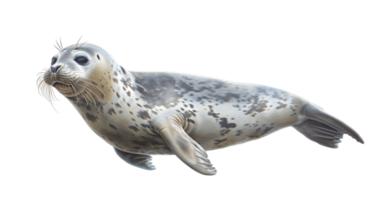 Seal isolated on a transparent background, PNG, Ai