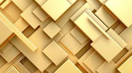 Abstract gold metallic texture with interlocking rectangular blocks, luxury modern design