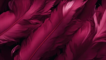 Fototapeta premium Stylish Maroon Soft Feathers Background