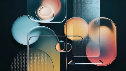 modern glassmorphism wallpaper with translucent elements