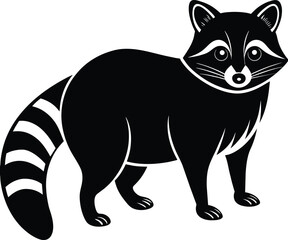 Raccoon silhouette vector illustration design