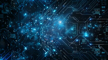 Obraz premium Digital Circuit Technology Background