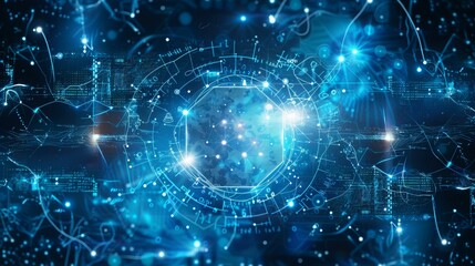 Futuristic digital network background