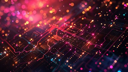 Obraz premium Futuristic Digital Circuit Board